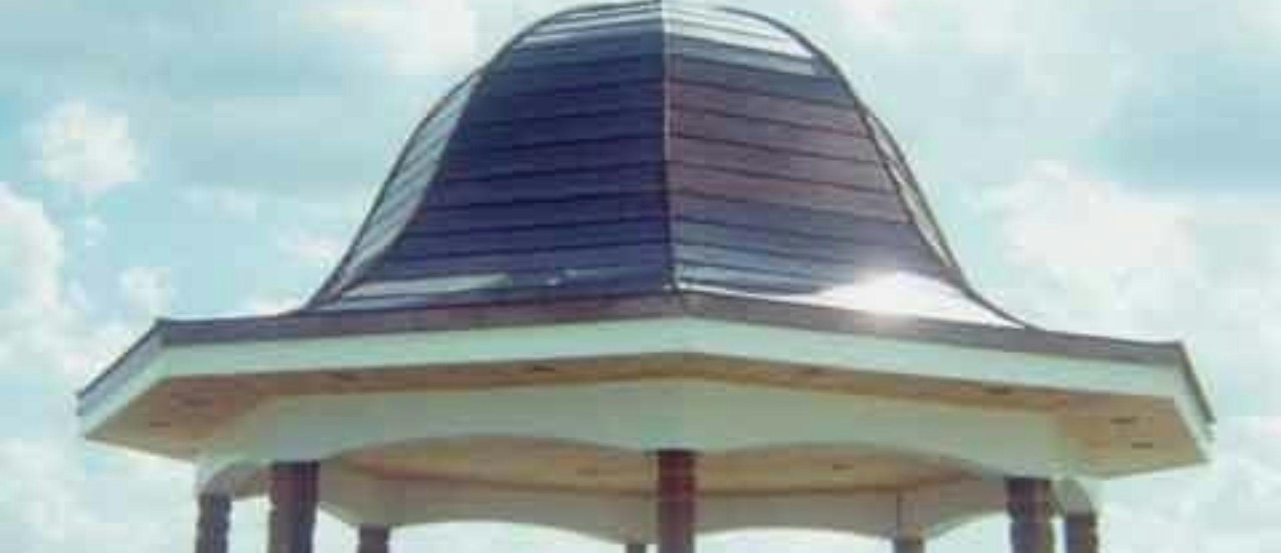 Copper gazebo roof bermuda style
