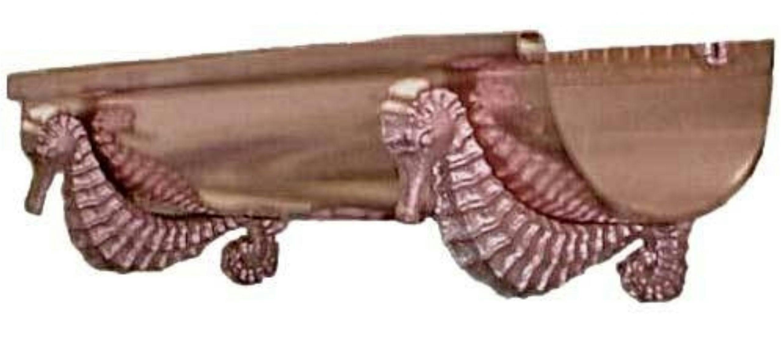 Copper gutter seahorse hanger
