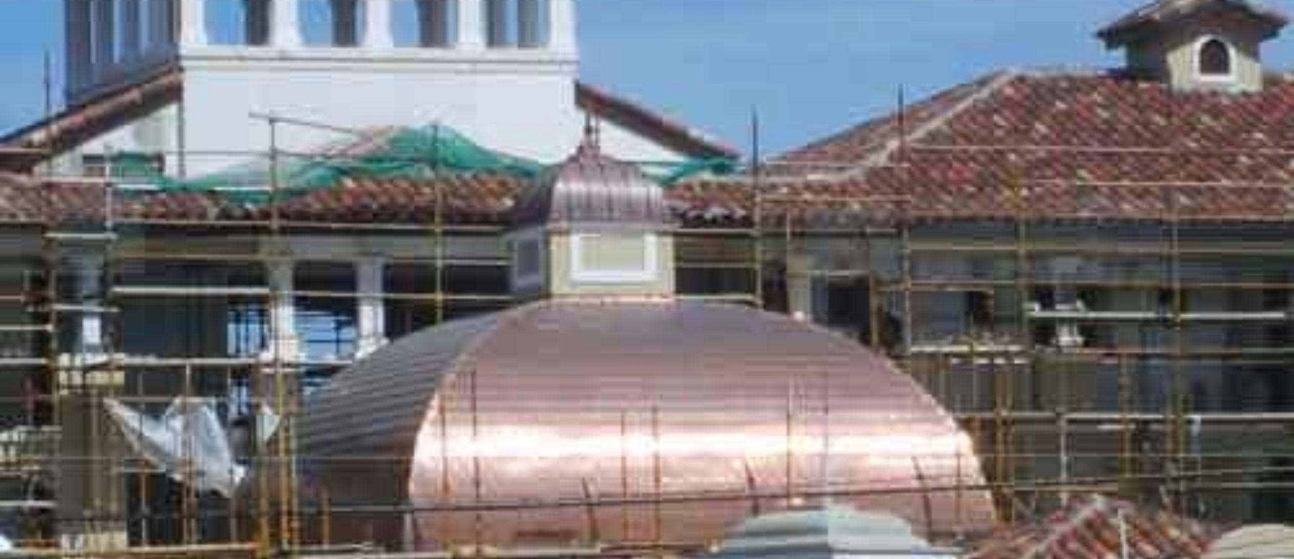 Dome roof copper construction